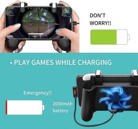 img 3 attached to 🎮 Enhanced Mobile Game Controller with Trigger for PUBG/Fortnite/Rules of Survival - Gaming Grip & Joysticks for 4.5-6.5" Android iOS Phones