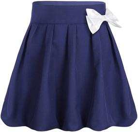 img 4 attached to 👗 Zdhoor Uniform: Stylish Pleated Leather Girls' Clothing & Skirts/Skorts Collection