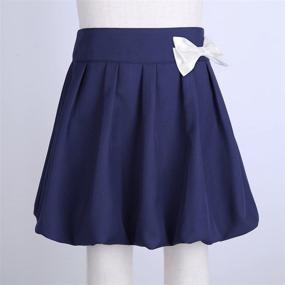 img 2 attached to 👗 Zdhoor Uniform: Stylish Pleated Leather Girls' Clothing & Skirts/Skorts Collection