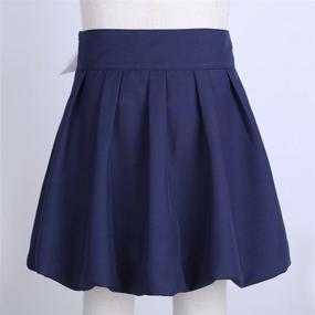 img 1 attached to 👗 Zdhoor Uniform: Stylish Pleated Leather Girls' Clothing & Skirts/Skorts Collection