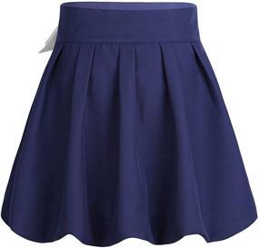 img 3 attached to 👗 Zdhoor Uniform: Stylish Pleated Leather Girls' Clothing & Skirts/Skorts Collection