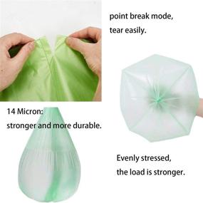 img 2 attached to 🌱 Evanno 13 Gallon Biodegradable Compostable Trash Bags - 80pcs Eco-friendly Garbage Bags for Kitchen, Bathroom, and Office Bins - Plant-Based Recycled Materials (13 Gallon/80PCS)
