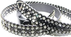 img 1 attached to Rhinestone Jeweled Studded AMI VEIL Women's Accessories for Belts