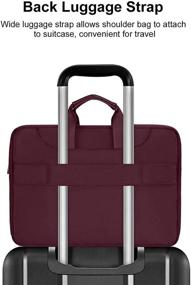 img 1 attached to 👜 MOSISO 360 Protective Laptop Shoulder Bag: MacBook Pro/Air 13 inch Briefcase, Wine Red