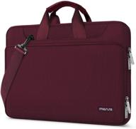 👜 mosiso 360 protective laptop shoulder bag: macbook pro/air 13 inch briefcase, wine red logo