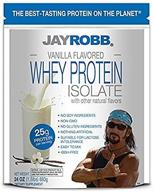jay robb vanilla isolate protein powder - low carb, keto-friendly, vegetarian, gluten-free, lactose-free, no sugar, no fat, no soy - natural & non-gmo (24 oz) logo