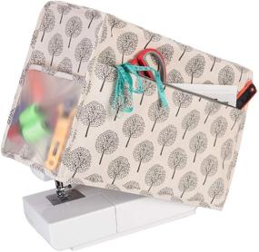 img 4 attached to 🧵 Yarwo Sewing Machine Cover: A Protective Dust Cover with Convenient Pockets for Standard Sewing Machines and Accessories