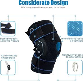 img 2 attached to 🦵 Meniscus Tear Knee Braces - Unisex Knee Support with Side Stabilizers for Pain Relief