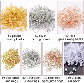 img 1 attached to 💍 Complete Earring Making Kit: 925 Sterling Silver Hooks, Jump Rings, and Silicone Backs - 150PCS/75Pairs