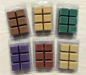 img 2 attached to 🕯️ 6 Pack Soy Blend Wickless Candle Tart Wax Bar Melts - Aromatic Assortment of Earthy Incense Herbal Scents: Lavender, Cedar, Saffron, Sandalwood, Purely Herbal, Patchouli, Nag Champa