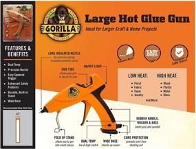 img 1 attached to 🦍 Gorilla Full-Size Hot Glue Gun 100426 in Vibrant Orange Color