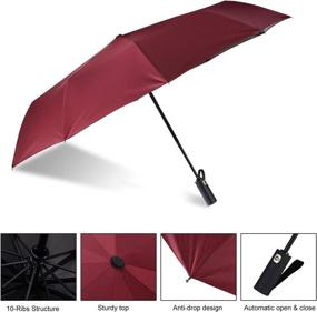 img 1 attached to ☂️ HUA ANGEL 10-Inch Windproof Automatic Umbrellas