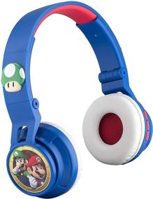 img 4 attached to 🎧 Беспроводные Bluetooth наушники Super Mario для детей с микрофоном - ограничение уровня громкости для защиты слуха, аккумулятор с возможностью зарядки, регулируемая оголовье для использования в школе, дома или в путешествии.