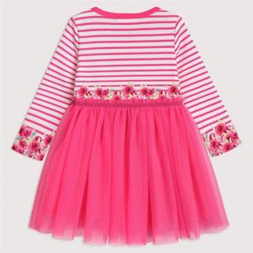 img 2 attached to Quedoris Unicorn Printed Stripe Casual Girls' Clothing and Dresses