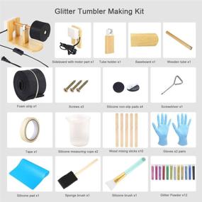 img 3 attached to 🎨 Sentence Wood Turner Spinner Kit - Enhancing DIY Glitter Craft Tumblers with Spin it Cup Turners, Tumbler Turner Machine, and Epoxy Turner Tools