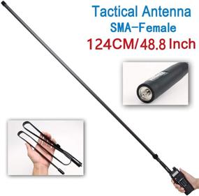 img 3 attached to 📻 ABBREE Army Game Tactical Outdoor Sports Foldable Antenna for Baofeng UV-5R UV-82 BF-F8HP GT-3TP Ham Radio Dual Band 2M/70CM 144/430MHz