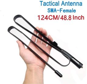 img 2 attached to 📻 ABBREE Army Game Tactical Outdoor Sports Foldable Antenna for Baofeng UV-5R UV-82 BF-F8HP GT-3TP Ham Radio Dual Band 2M/70CM 144/430MHz