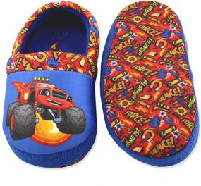 img 2 attached to Blaze and The Monster Machines Toddler Plush Aline Slippers for Boys