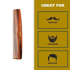 img 1 attached to 🔧 Wahl Men's Grooming Comb for Styling Beard, Moustache & Hair - Handcrafted with Cellulose Acetate - Smooth, Rounded Tapered Teeth - Model 3328