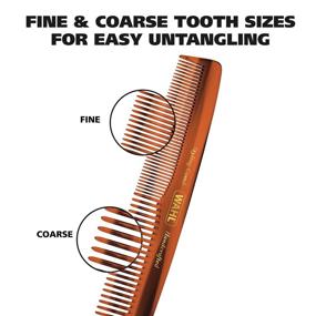 img 2 attached to 🔧 Wahl Men's Grooming Comb for Styling Beard, Moustache & Hair - Handcrafted with Cellulose Acetate - Smooth, Rounded Tapered Teeth - Model 3328