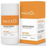 🍊 magsol natural deodorant for women & men - aluminum-free and ultra-sensitive women's deodorant with magnesium - baking soda free, sweet orange scent logo