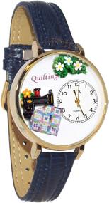 img 1 attached to 🌟 Stunning Whimsical Gifts Quilting Watch: Gold Large-Style Statement Piece