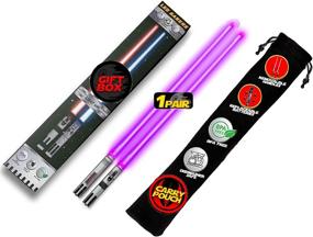 img 4 attached to LIGHTSABER CHOPSTICKS LIGHT UP STAR WARS LED Glowing Light Saber Chop Sticks REUSABLE Sushi Lightup Sabers - Removable Handle Dishwasher Safe - Premium GIFT BOX And CARRY POUCH Included-Purple-1 Pair