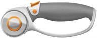 🔪 fiskars 01-005874 titanium softgrip comfort loop handle rotary cutter - 45mm, gray: the perfect tool for precise cutting tasks logo