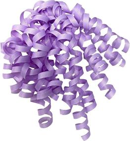 img 1 attached to Jillson Roberts 6-Pack Lavender Self-Adhesive Grosgrain Curly Bows in 15 Vibrant Colors