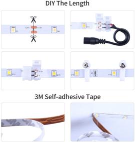 img 1 attached to 🌟 Enhance Your Space with 50ft White LED Strip Lights: Dimmable, Connectable, and Cuttable for Room Mirror Bedroom Kitchen - RF Remote Included