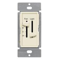 🔌 enerlites 3 speed ceiling fan control and led dimmer light switch - single pole, no neutral wire required, light almond логотип