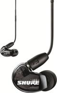 🎧 shure aonic 215 sound isolating earbuds, clear audio, single driver, secure in-ear fit, detachable cable, durable quality, apple &amp; android compatible - black logo