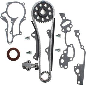 img 3 attached to 🚀 Enhanced Performance: HD Timing Chain Kit (2 Metal Guides & Bolts) + Timing Cover, Water Pump, & Oil Pump for 85-95 Toyota 2.4L 4Runner Pickup Celica SOHC 22R 22RE 22REC Engine