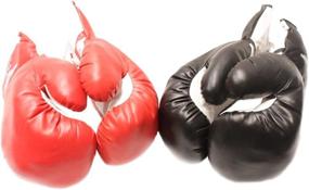 img 1 attached to 🥊 Ultimate Boxing Gloves Set: Red Corner VS. Black Corner 16oz