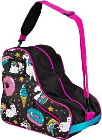 img 2 attached to 🎒 Versatile Pacer Skate Shape Bags for Quad Roller Skates & Inlines