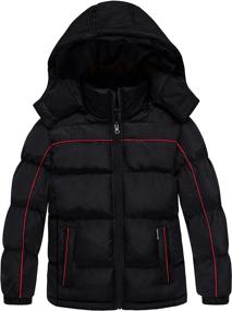 img 4 attached to Stay Warm and Stylish: Wantdo Winter Padded Quilted Puffer Boys' Clothing