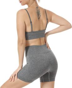 img 1 attached to 2 Piece Women's Seamless Yoga Set - High Waist Shorts Legging Outfit with Sport Bra - Tracksuit by JNINTH