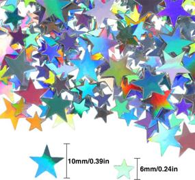 img 3 attached to ✨ Hestya Star Confetti: 60g Glitter Table Decorations for Party, Wedding, Festival (Holographic Silver, 10mm and 6mm)