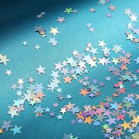 img 2 attached to ✨ Hestya Star Confetti: 60g Glitter Table Decorations for Party, Wedding, Festival (Holographic Silver, 10mm and 6mm)
