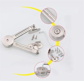 img 3 attached to 🔧 Upgraded Qrity Cabinet Cupboard Furniture Door Lift Stay Support Hinge Damper - Supports Up to 20KG - Opening Angle 75°/90°/110° - Includes Hex Key - Pack of 2