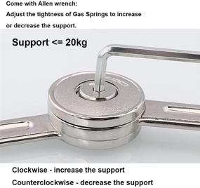 img 2 attached to 🔧 Upgraded Qrity Cabinet Cupboard Furniture Door Lift Stay Support Hinge Damper - Supports Up to 20KG - Opening Angle 75°/90°/110° - Includes Hex Key - Pack of 2