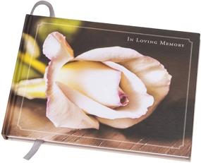 img 4 attached to Funeral Guest Book Flower X7