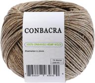 🕯️ conbacra durable 100% hemp candle wick with beeswax coating, hemp beeswax line lighter wick spool - thick 1.2 mm, length 249 ft logo