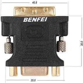 img 1 attached to 🔌 Premium DVI-I to VGA Adapter - Benfei 2 Pack DVI 24+5 to VGA Male to Female Adapter with Gold Plated Cord