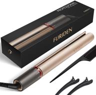 💇 tourmaline ceramic 2-in-1 hair straightener and flat iron for all hair types - professional styling tool; ideal birthday gifts for women, mom, wife, her logo