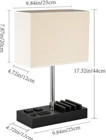 img 1 attached to Briever Multi Functional Charging Organizer Nightstand