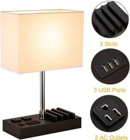 img 3 attached to Briever Multi Functional Charging Organizer Nightstand