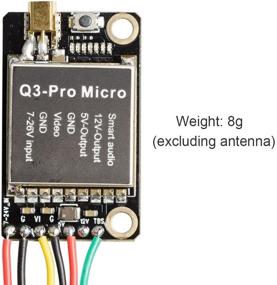 img 3 attached to 📹 Видеопередатчик Wolfwhoop Q3-Pro-Micro 5.8 ГГц 0.01/25/200/600 мВт с возможностью переключения и пайкой на борту - поддерживает выход 5В/12В для камеры и Smart Audio