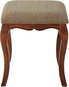 img 3 attached to Hardwood Cherry Finish Lady Guinevere Makeup Chair Vanity Stool Bedroom Bench by Design Toscano - 20 Inch