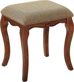 img 4 attached to Hardwood Cherry Finish Lady Guinevere Makeup Chair Vanity Stool Bedroom Bench by Design Toscano - 20 Inch